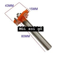 MŨI PHAY CUỐC, MÓC RÃNH 4 CÁNH CÁN DÀI 80MM RÃNH RỘNG 8MM, 15MM