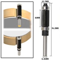 Mũi phay gỗ ❤️FREESHIP❤️ mũi soi thẳng 2 bi bo cạnh cốt 6.35mm
