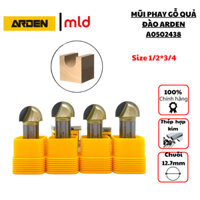 Mũi phay gỗ, Thương hiệu Arden, Core Box, R3/8"*1/2"S, Mã: A0502438