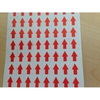 MŨI TÊN ĐỎ,GIẤY DECAL TEM MŨI TÊ KÍCH THƯỚC 8mmX18mm 30.000 MŨI TÊN