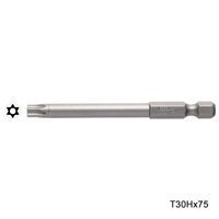 Mũi vặn vít đầu hoa khế T30T30H chuôi lục giác H  6,35 Vessel Nhật Bản - T30Hx75