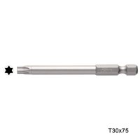 Mũi vặn vít đầu hoa khế T30T30H chuôi lục giác H  6,35 Vessel Nhật Bản - T30x75