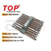 Mũi Vít 2 Đầu Dài 110mm Xi Nâu PH2 Top - TBD-00034A