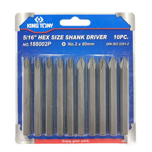 Mũi vít đóng 3 x 80mm dài 5/16 inch Kingtony 188003P