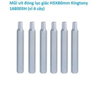 Mũi vít đóng lục giác H5X80mm Kingtony 168005H (vỉ 6 cây)