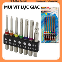 Mũi vít lục giác,mũi bắn vít,đầu mũi lục giác,đầu vặn ốc,mũi vít máy đầu lục giác,mũi hoa thị,bộ lục giác,bộ lục lăng