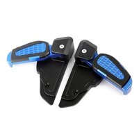 MUJUN For VESPA Primavera SPRINT 150 2018 Motorcycle Rear Passenger Foldable Foot Peg Steps for VESPA SPRINT 150 2017 Accessories (Color : Blue)