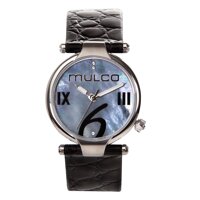 Mulco Mini Donna Swiss Quartz Analog Movement Women's Watch | Mother of Pearl Sundial with Swarovski Stainless Steel Accents | Leather Watch Ba...