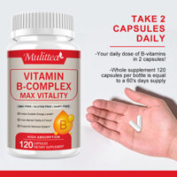 Mulittea Viên uống Vitamin B-Complex B12 thúc đẩy sức khỏe hệ thần kinh, cải thiện chất lượng giấc ngủ