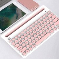 Multi-Device Bluetooth Keyboard Mini for   Tablet Android PC Black - Pink