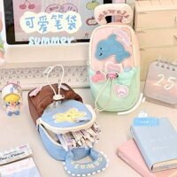 multi -function pen box baby pen box anime pen box 2 -compartment pen box Vỏ Dễ Thương Sao Biển Hộp Đựng Bé Gái Trẻ Em Tiểu Học Học Học Sinh Dung Tích Lớn Văn Phòng Phẩm Túi Bảo Quản Hộp Đựng Bút Chì Ju