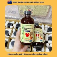 Multi Vitamin & Mineral ChildLife 237ml, Vitamin Tổng Hợp Cho Bé của Mỹ, Hàng chuẩn Mỹ, Date xa