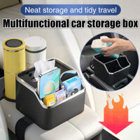 Multifunction car organizer Multilevel cell phone holder tissue box armrest box car cup holder