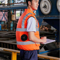 Multipockets Reflective Safety Vest Men Industrial Air Conditioning Clothes Hiking Railway Unif