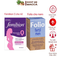 Multiprosti , folio fertilmen và femibion 0 cho nữ thực phẩm chức năng dành cho nam giới, 30 viên nang mềm và Femibion 0