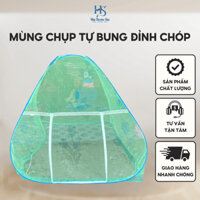 Mùng Chụp Tự Bung Đỉnh Chóp Vải Voan Chắc Chắn Lỗ Nhỏ Chống Muỗi Kín Đáo 1m6 x 2m