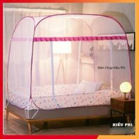 Mùng chụp tự bung đỉnh vuông người lớn - Màn chụp tự bung ngủ 1m2, 1m6, 1m8, 2m2 chống muỗi Kiều Phi