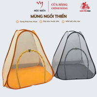 Mùng Chụp Tự Bung Kim Tự Tháp Gấp Gọn Mộc Miên Dùng Để Ngồi Thiền