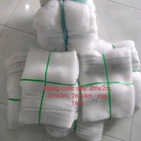 Mùng cước trắng dày:  2mx2m, 2mx3m, 2mx4m-cao 1m6, dùng để nuôi ếch, nuôi cá, vèo tôm, ...
