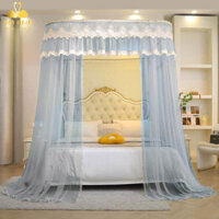 Mùng khung không khoan tường cao cấp EASY DREAM -Màn ngủ chống muỗi kiểu dáng công chúa hiện đại mẫu mới - Xanh - 1.62m