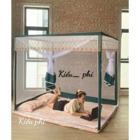 Mùng khung vuông 1m4, 1m6, 1m8, 2m2 cao cấp - Màn khung vuông không khoan tường inox chống muỗi bảo hành 18 tháng
