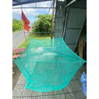 Mùng lưới xanh có nắp đậy nuôi ếch, cá...