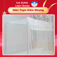 Mùng Màn Dây Mắc Tay 4 Góc+ Khung Inox Cao Cấp LinhTrang_ Mùng Chống Muỗi_ Kinh Bắc 2025-Màn dây hoa