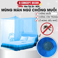 Mùng Màn Ngủ Chống Muỗi Không Cửa Cao Cấp Lỗ Siêu Nhỏ Dễ Gấp Gọn Bảo Vệ Giấc Ngủ Khỏi Muỗi Và Côn Trùng 1m8x2m/1m6x2m