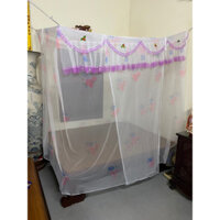 Mùng Màn Ngủ Von Thái In Hoa Sợi Vải Kép Siêu Dày Dặn