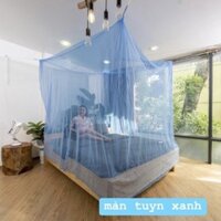 Mùng, màn tuyn 1m8x2m không cửa, trơn xanh