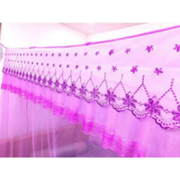 Mùng Màn tuyn dây buộc 4 góc có cửa - mùng tuyn thái lạnh ren hoa giá siêu rẻ