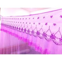 Mùng Màn tuyn dây buộc 4 góc có cửa- mùng tuyn thái lạnh ren hoa mẫu mới sang trọng.
