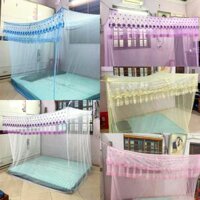 mùng ngủ kích thước lớn, chất liệu voan lạnh. màn mắc dây chống muỗi, côn trùng. màn mùng cao cấp