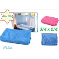 Mùng Ngủ Lưới Một Màu 3M x 2M Lưới Dày Cao Cấp