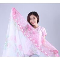 Mùng Ngủ Tuyn Bông Thái Cao Cấp Họa Tiết Đẹp, Mắt Lưới Nhỏ Chống Muỗi