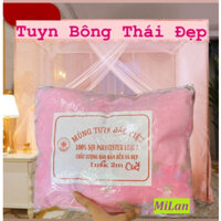 Mùng Ngủ Tuyn Bông Thái Đẹp Mắt Lưới Nhỏ Vải Thoáng Mát 1M6,1M8,3M