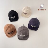 Mũ nón lưỡi trai cho bé trai bé gái thêu chữ Boston phong cách hàn quốc 1 đến 3 tuổi BERNIE