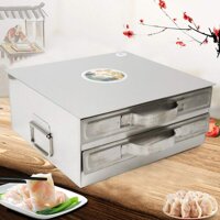 Munsinn Steamer Drawer, 2 Tier Rice Noodle Roll Steaming Machine Steam Pot Cookware (2-layer)