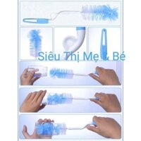 Mười bộ cọ rửa đa năng gồm bốn món 2 cọ nhỏ  2 cọ lớn: bình sữa, ly, ca, cốc...