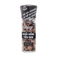 Muối Hồng Tiêu Đen Hạt Nắp Cối Xay, Black Pepper Himalayan Salt Ceramic Grinder (90g) - VIPEP