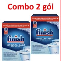 Muối làm mềm nước máy rửa bát Finish 2.4 kg, Combo 2 gói muối rửa bát finish 1.2kg