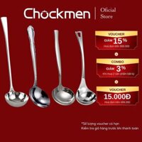 Muôi Múc Canh CHOCKMEN Inox 18/10 Cao Cấp Muôi Muỗng Ăn Lẩu Muôi Múc Súp Canh Hầm