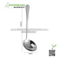 Muôi múc canh inox cán dẻ quạt 7cm
