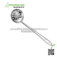 Muôi múc lẩu, vá inox ăn lẩu cán inox nhọn thủng 7cm