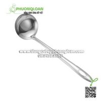 Muôi múc lẩu, vá inox ăn lẩu cán inox nhọn đặc 7cm