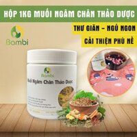 Muối ngâm chân thảo dược cho mẹ bầu và gia đình BAMBI,giúp lưu thông khí huyết, giảm đau nhức tê bì chân tay - Hộp 1KG