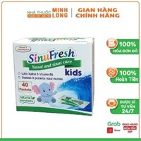 Muối rửa mũi SinuFresh kids rửa mũi xoang cát linh cho trẻ em Hộp 40 Gói