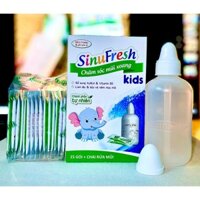 Muối Rửa Mũi Xoang Cát Linh SinuFresh Kids Dành Cho Trẻ Nhỏ Từ 1 Tuổi ,Hộp 15 Gói Muối Và 1 Bình Rửa