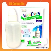 Muối Rửa Mũi Xoang Trẻ Em Cát Linh - SinuFresh Kids / Hộp 15 Gói + Bình Rửa Mũi