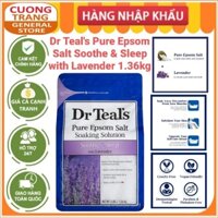 Muối tắm Epsom  hương Lavender Dr Teal's Pure Epsom Salt, Soothe & Sleep with Lavender 1.36kg